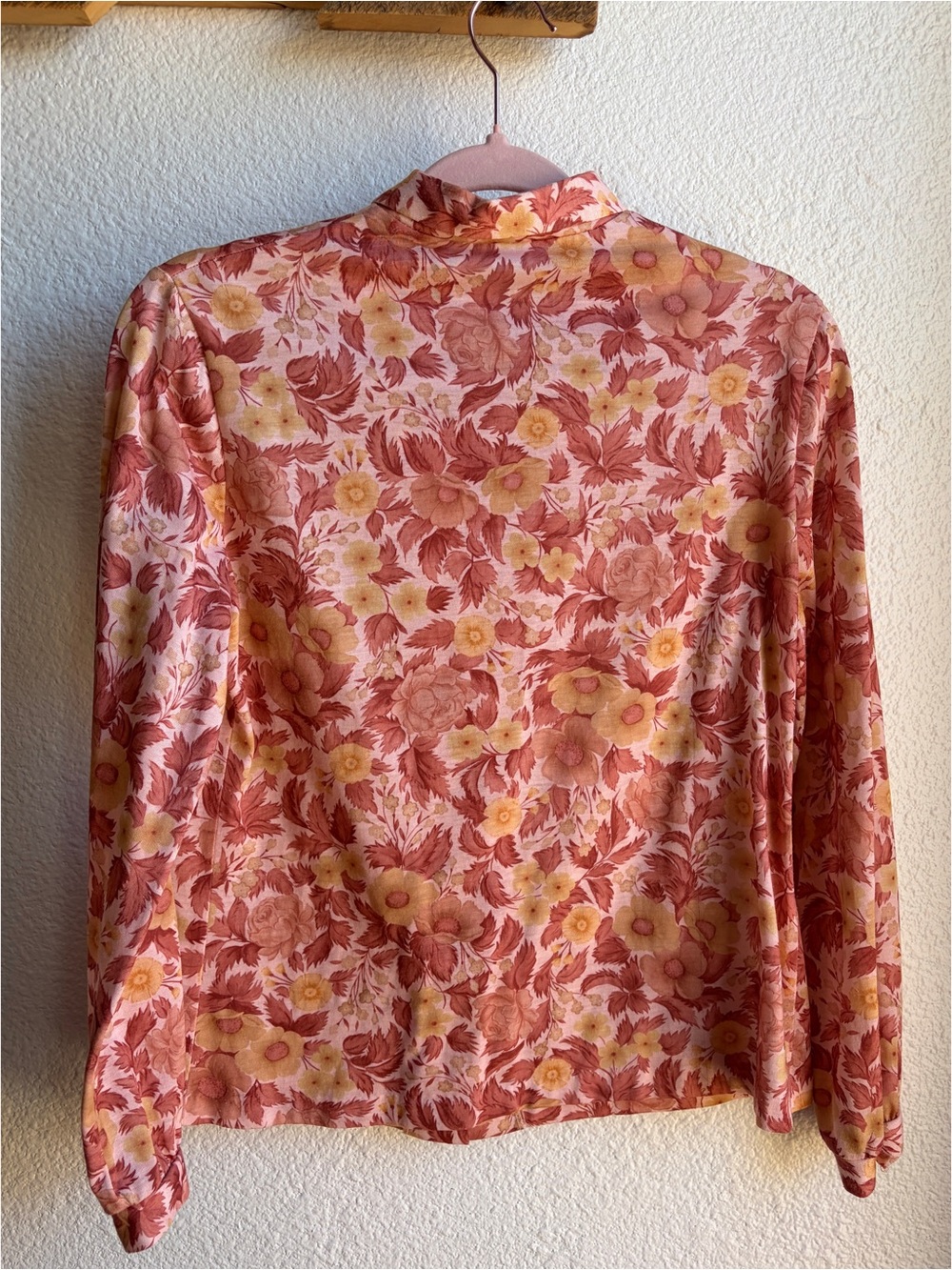 Vintage 70s Handmade Floral Blouse SM - Picture 2 of 4